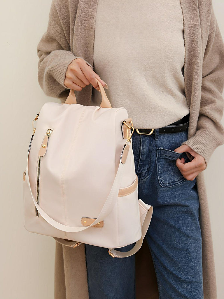 Sac à dos femme, nylon résistant, grande capacité, multifonction, design moderne, modèle Sarah - Sac à dos - Noir