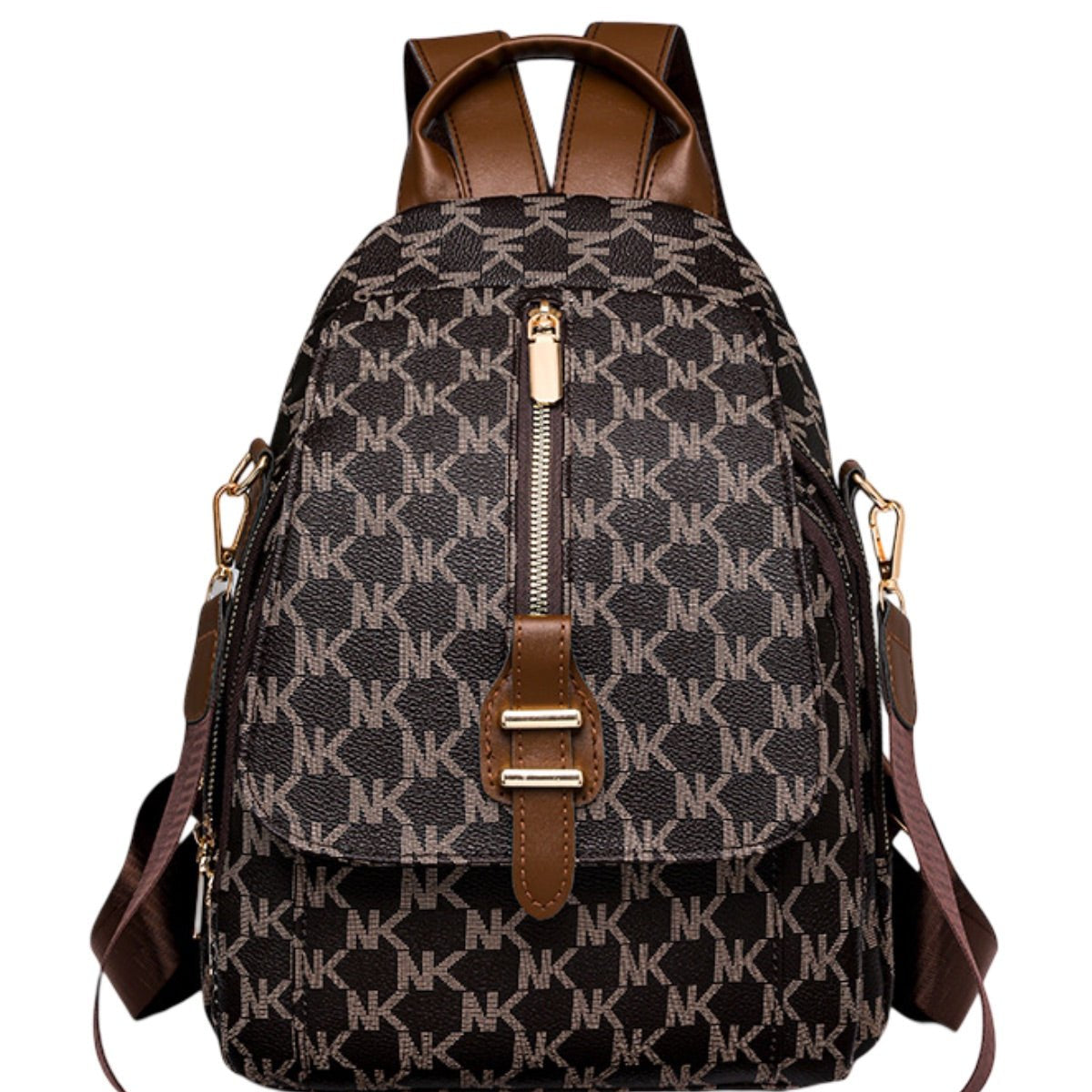 Sac à Dos MKP Femme Blanc - Multi-poches, Antivol, Dimensions 11.5x5.5x14 Pouces, Neuf