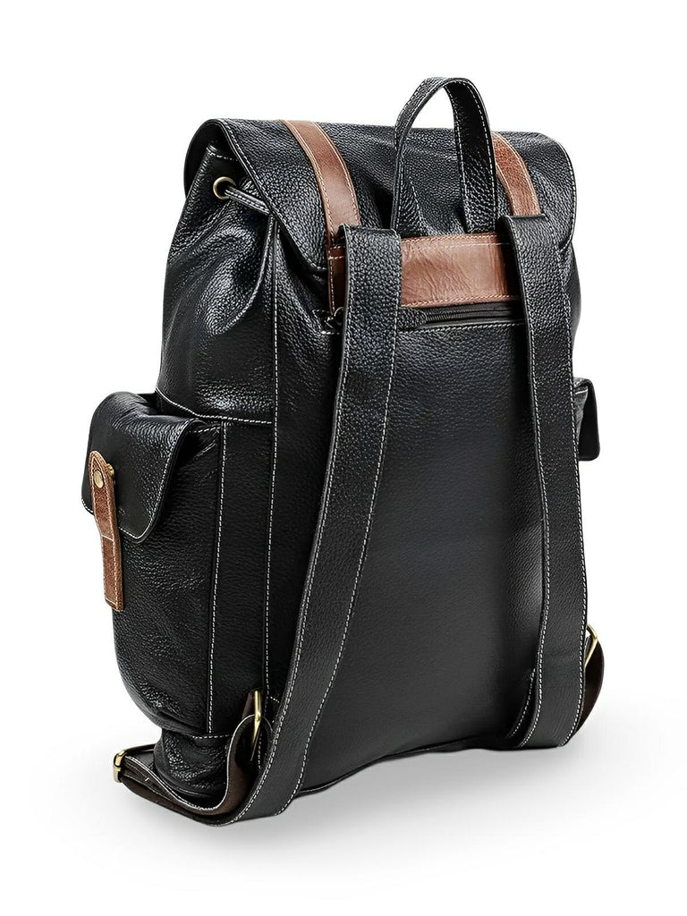 Sac à dos homme en cuir, imperméable, avec compartiment pour ordinateur, style urbain, modèle Hélios - Sac à dos - Café