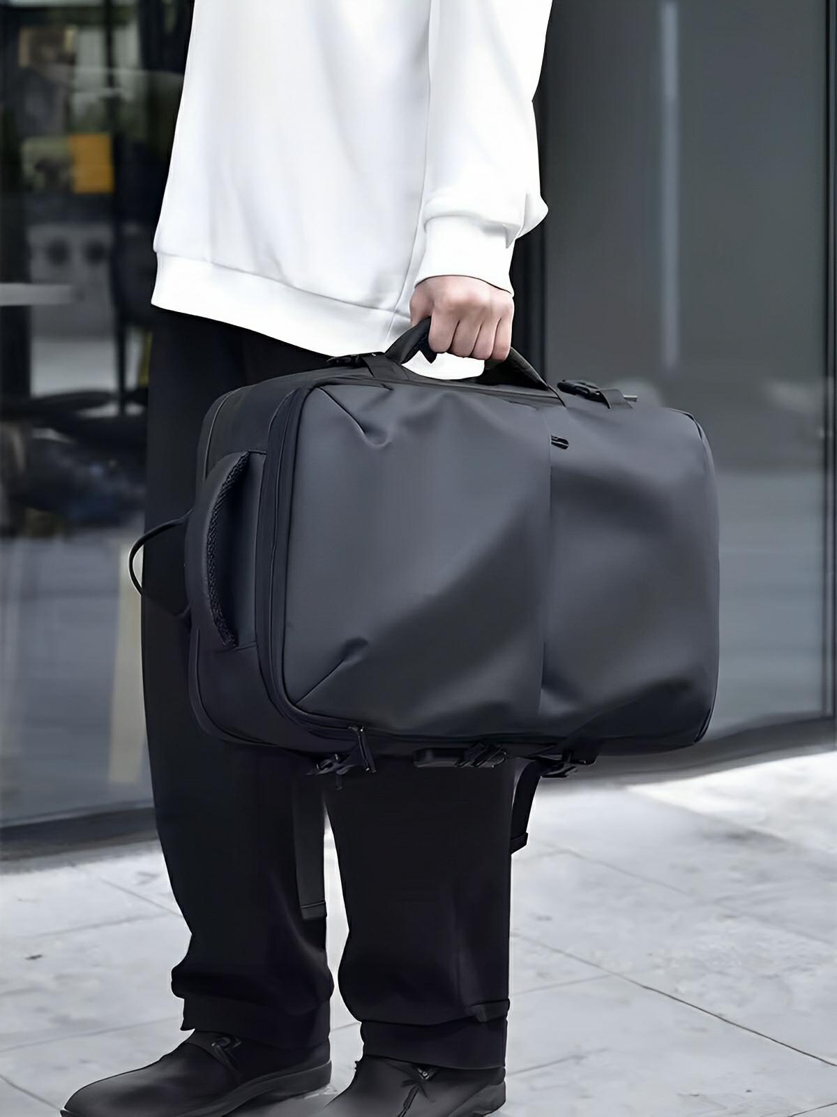 Sac à dos homme, multifonction, à grande capacité, extensible et imperméable, modèle Athanase - Sac à dos - Noir