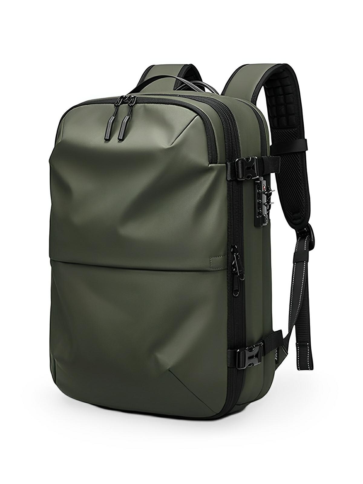 Sac à dos homme, multifonction, à grande capacité, extensible et imperméable, modèle Athanase - Sac à dos - Kaki