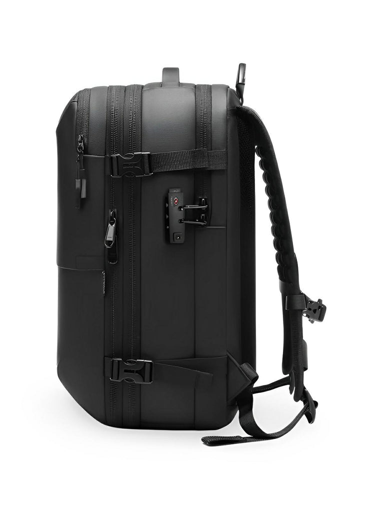 Sac à dos homme, multifonction, à grande capacité, extensible et imperméable, modèle Athanase - Sac à dos - Noir