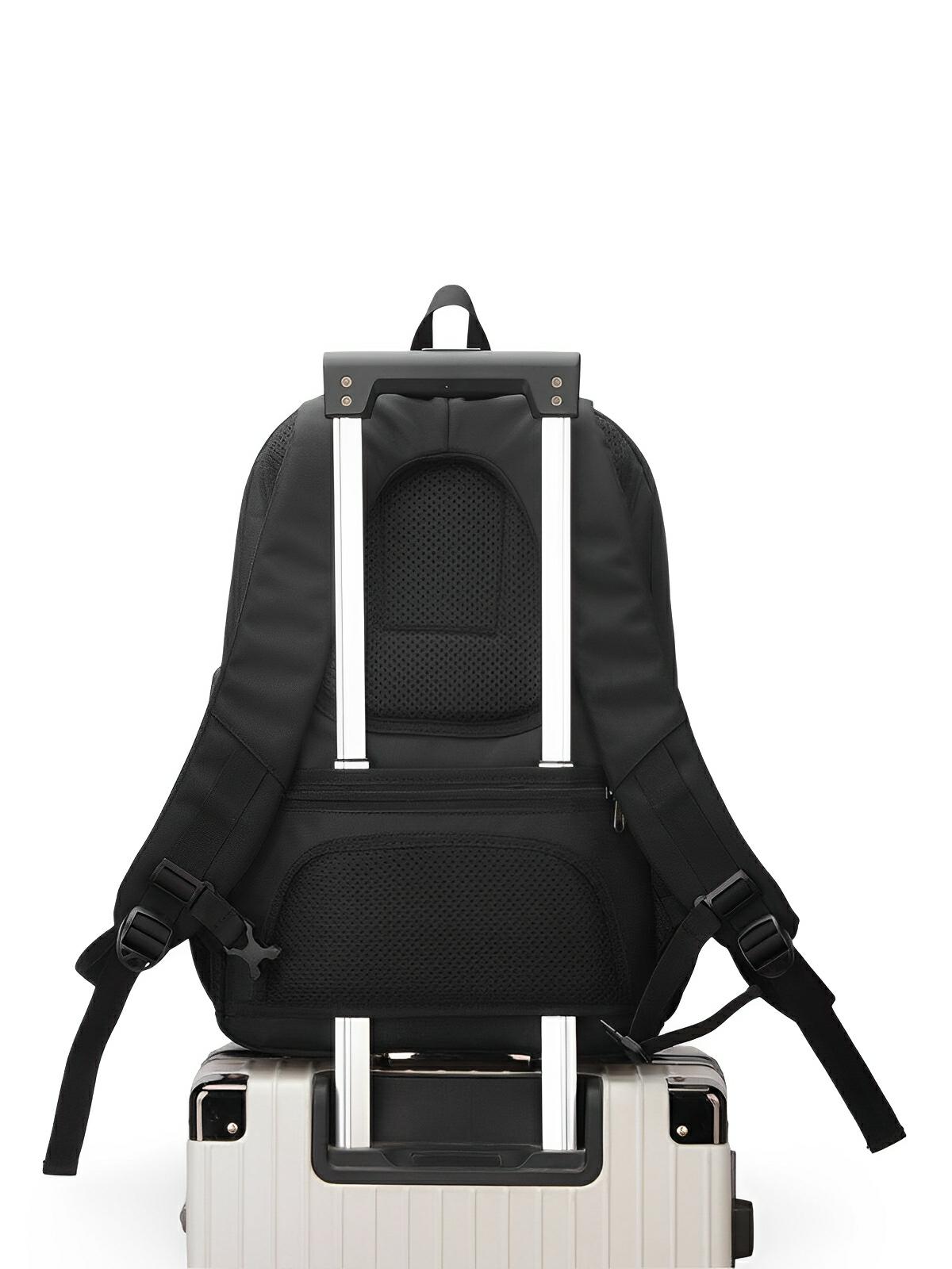 Sac à dos idéal, grande capacité, port USB, dos ergonomique et multiples rangements, modèle John - Sac à dos - Noir