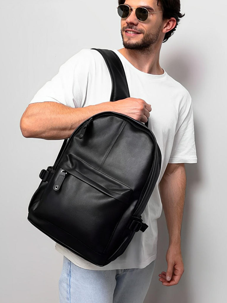 Sac à dos pour homme, simple de transport, style urbain, modèle César - Sac à dos - Noir