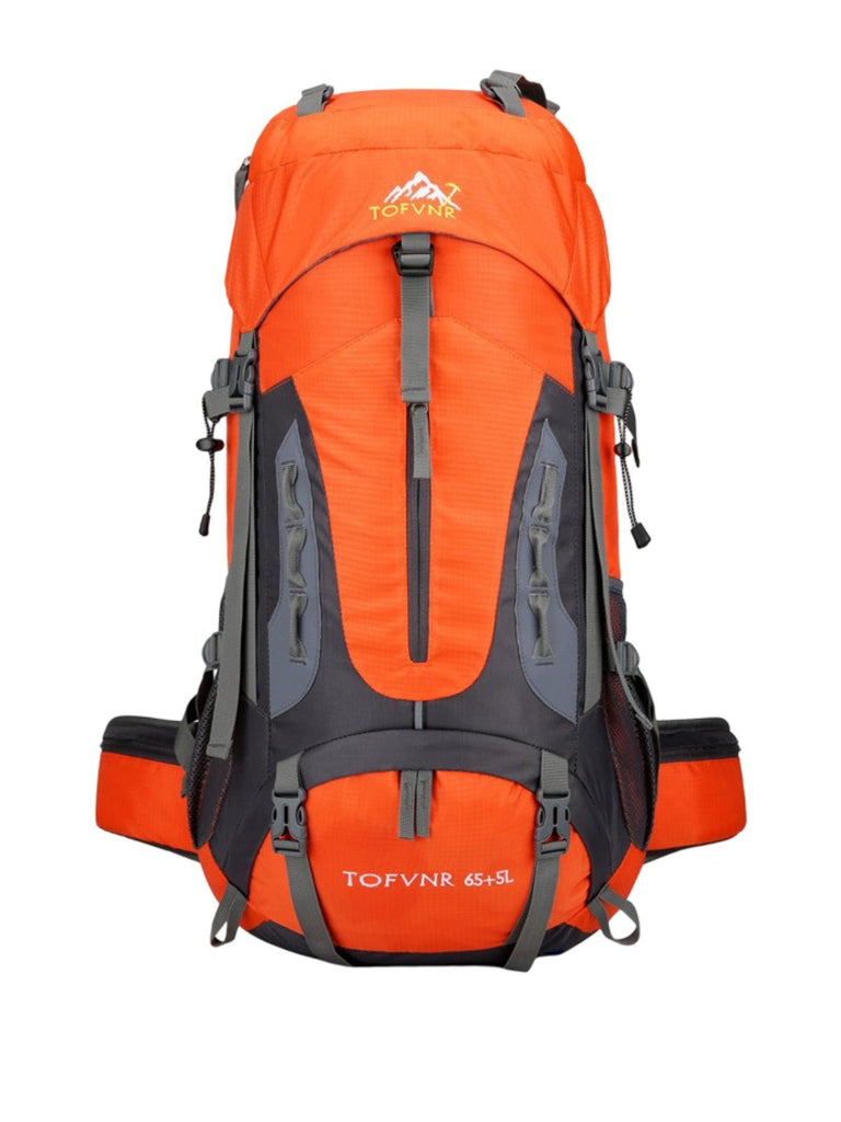 Sac à dos randonnée 65L, trekking, voyage, alpinisme, camping, sport outdoor, modèle Evero - Sac à dos - Orange