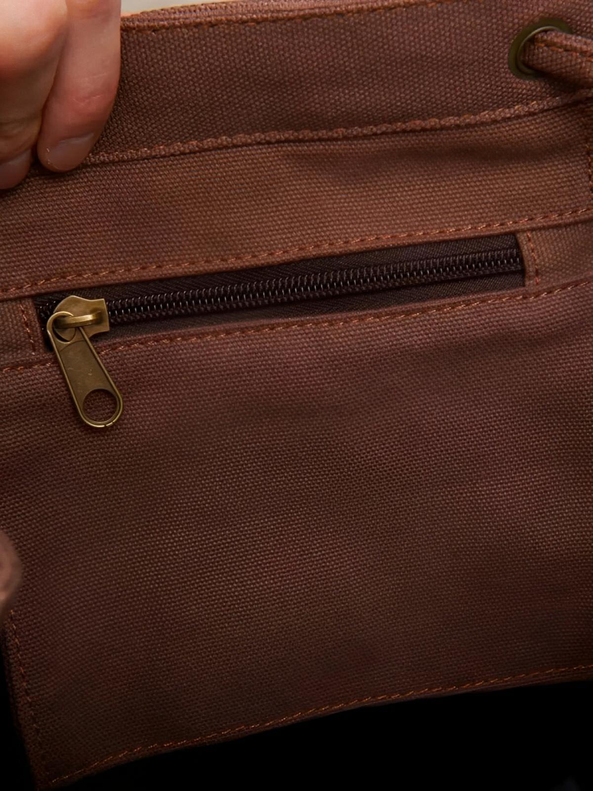 Sac à dos rétro en toile, grand, pour homme, idéal pour voyager, modèle Arselin - Sac à dos - Marron