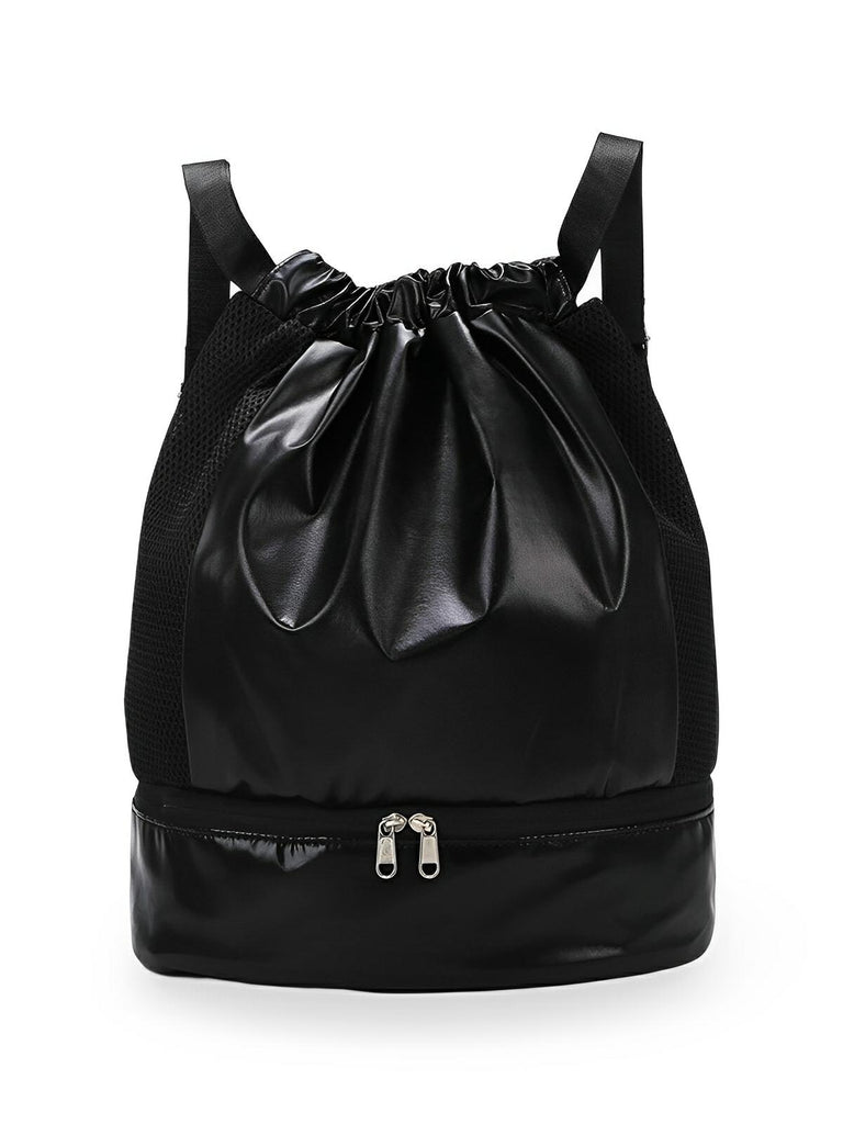 Sac à dos sport femme, grande capacité, compartiment chaussures, tissu déperlant, léger, confort optimal, modèle Blandine - Sac à dos - Noir