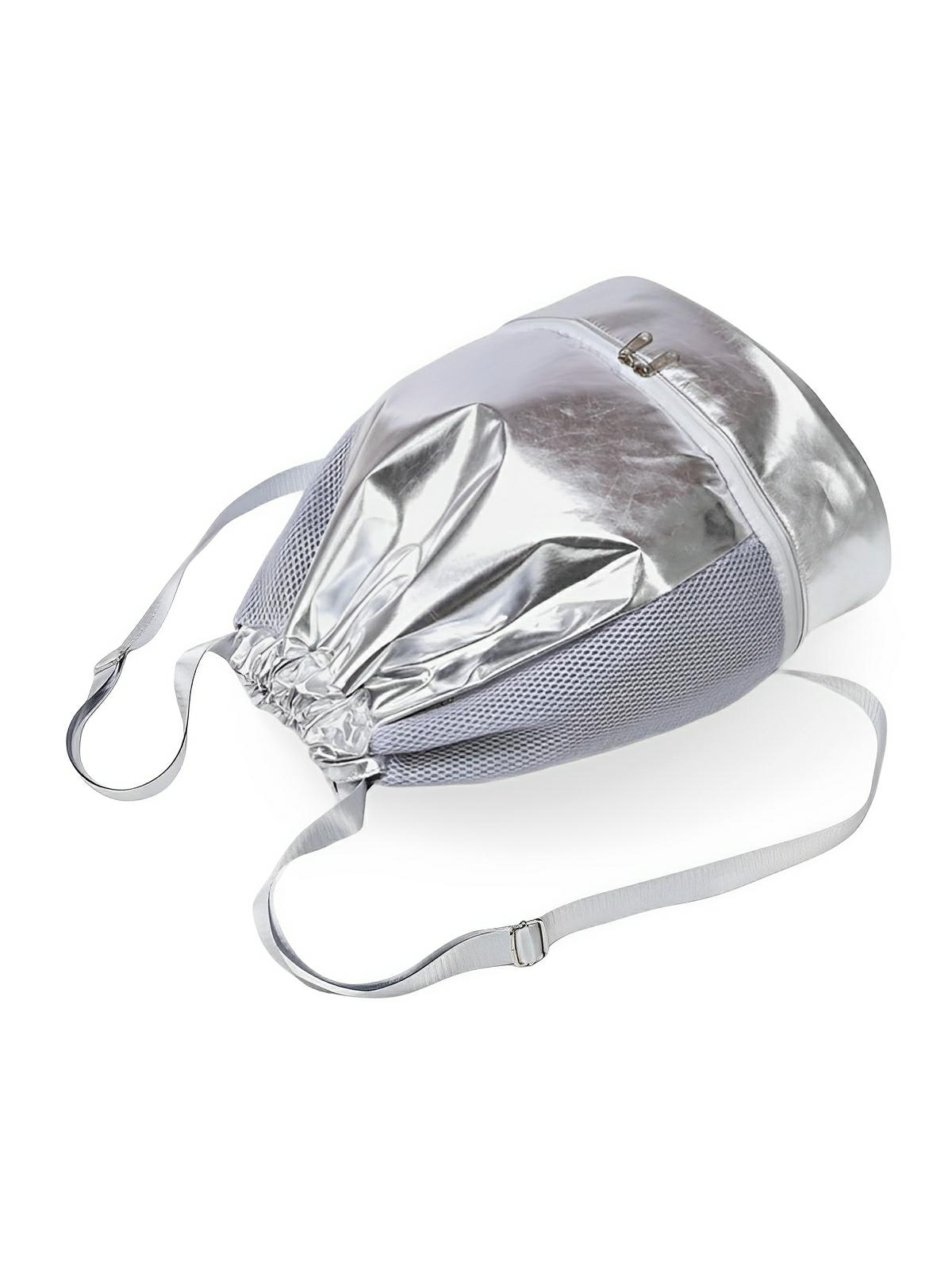 Sac à dos sport femme, grande capacité, compartiment chaussures, tissu déperlant, léger, confort optimal, modèle Blandine - Sac à dos - Argent