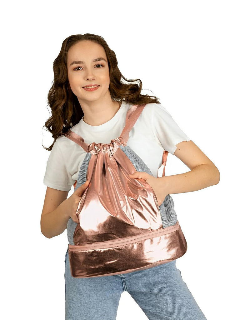 Sac à dos sport femme, grande capacité, compartiment chaussures, tissu déperlant, léger, confort optimal, modèle Blandine - Sac à dos - Rose