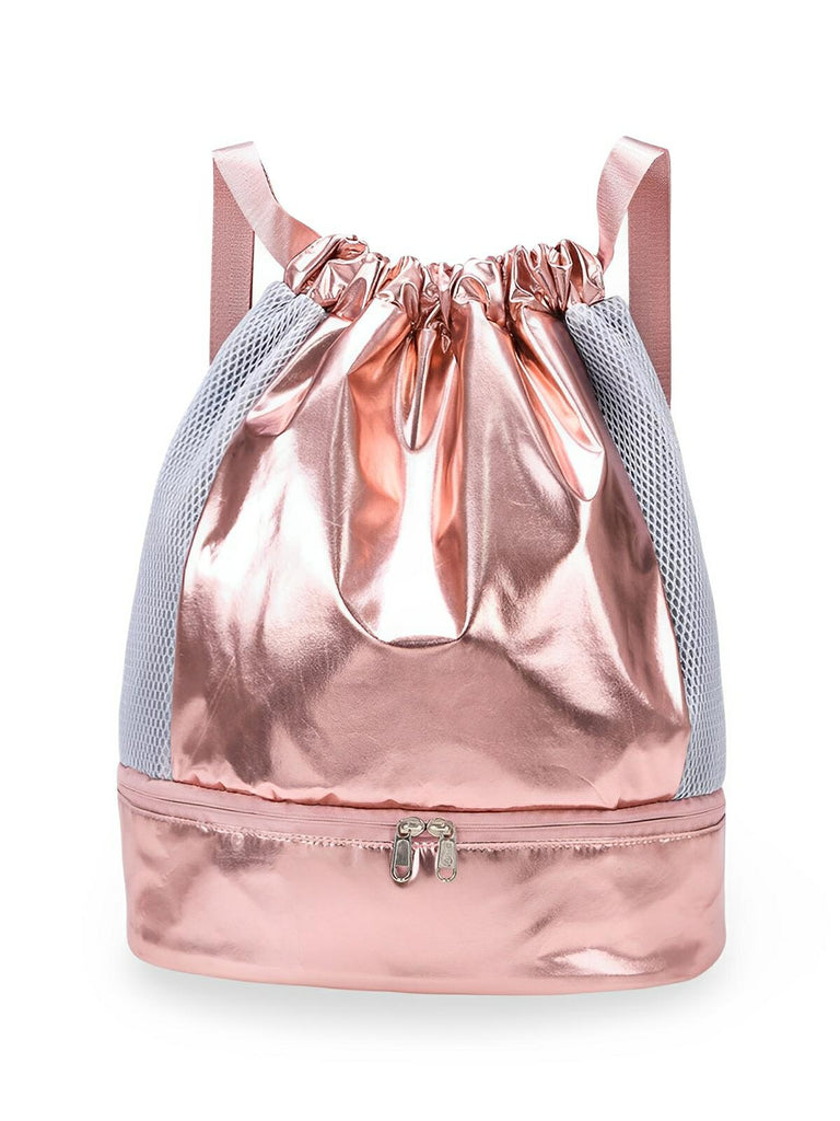 Sac à dos sport femme, grande capacité, compartiment chaussures, tissu déperlant, léger, confort optimal, modèle Blandine - Sac à dos - Rose