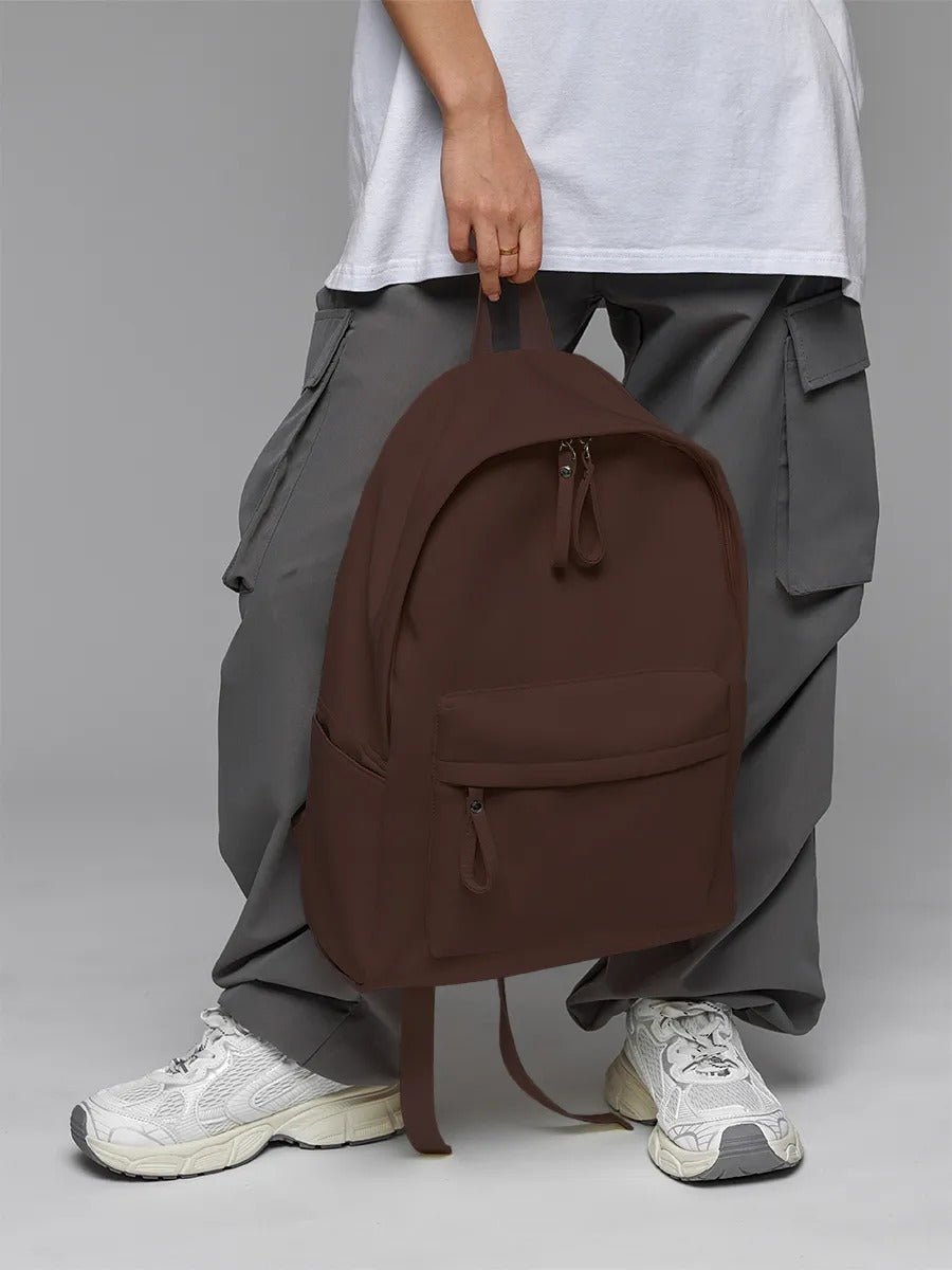 Sac à dos unisexe, compartiment ordinateur, imperméable, grande capacité, usage quotidien, sac d'école, modèle Jixe - Sac à dos - Marron