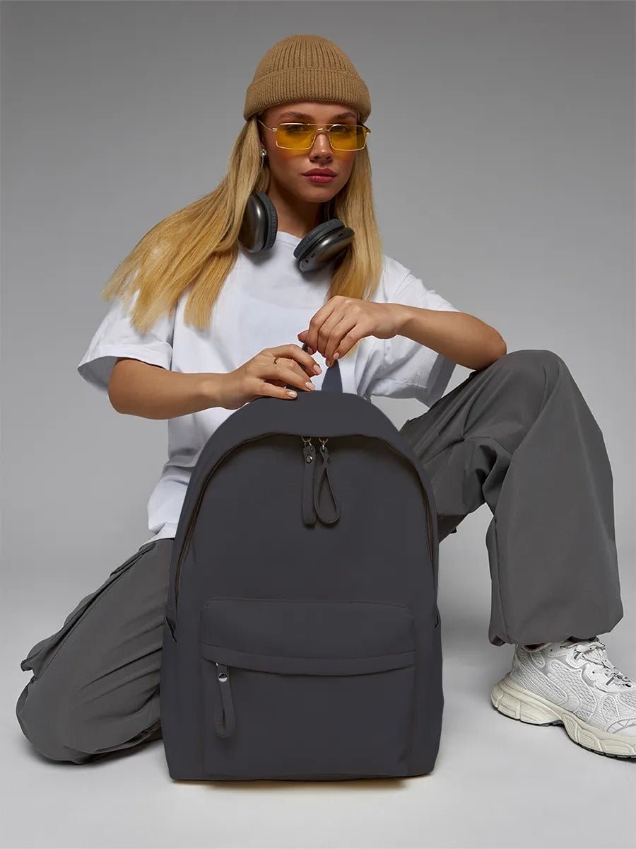 Sac à dos unisexe, compartiment ordinateur, imperméable, grande capacité, usage quotidien, sac d'école, modèle Jixe - Sac à dos - Gris