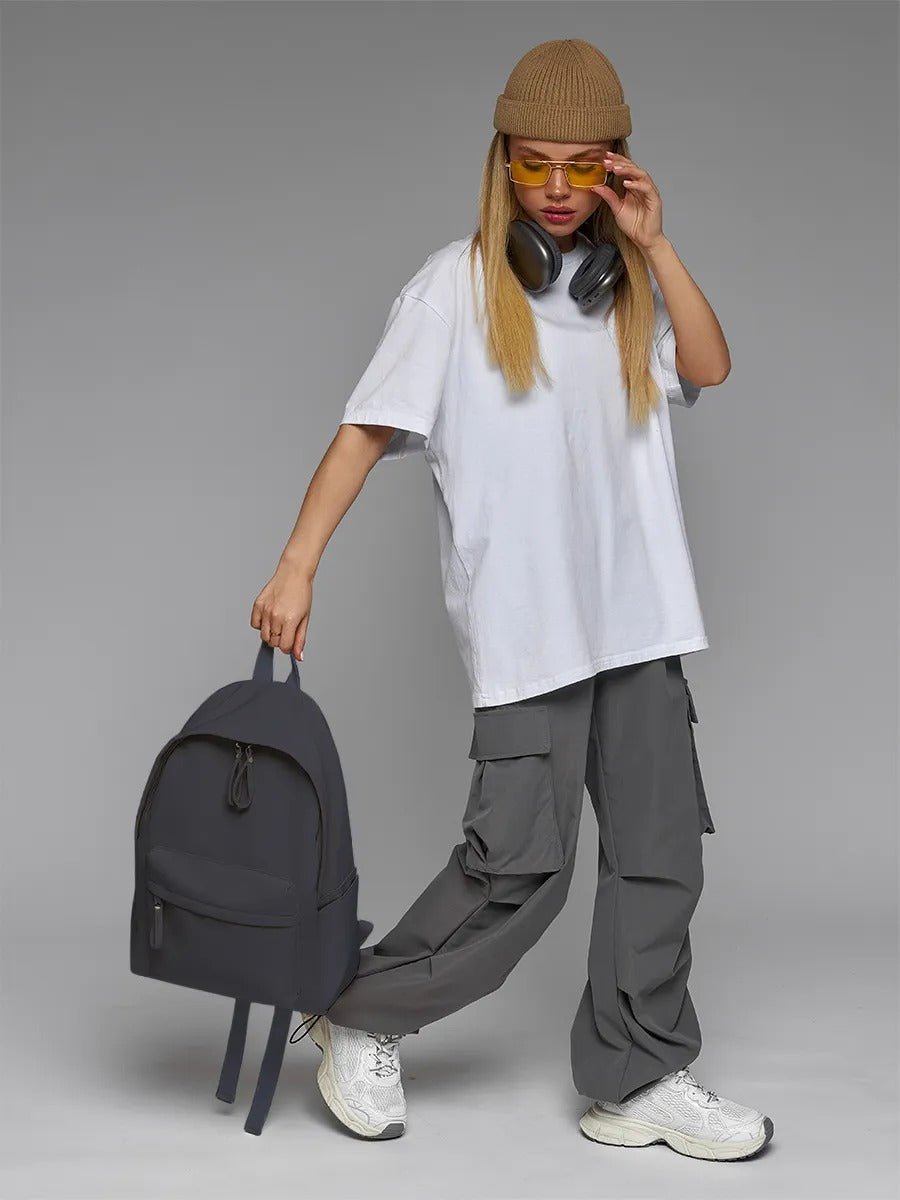 Sac à dos unisexe, compartiment ordinateur, imperméable, grande capacité, usage quotidien, sac d'école, modèle Jixe - Sac à dos - Gris