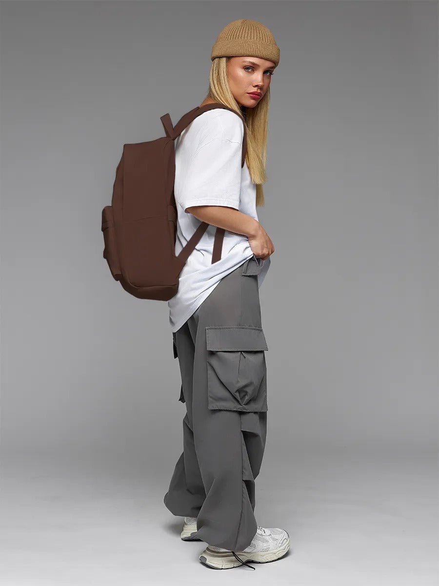 Sac à dos unisexe, compartiment ordinateur, imperméable, grande capacité, usage quotidien, sac d'école, modèle Jixe - Sac à dos - Marron
