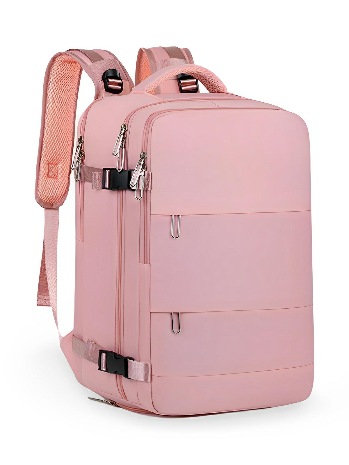 Sac à dos voyage, grande capacité, compartiment ordinateur 16 pouces, multifonction, business, unisexe, modèle Daisy - Sac à dos - Rose