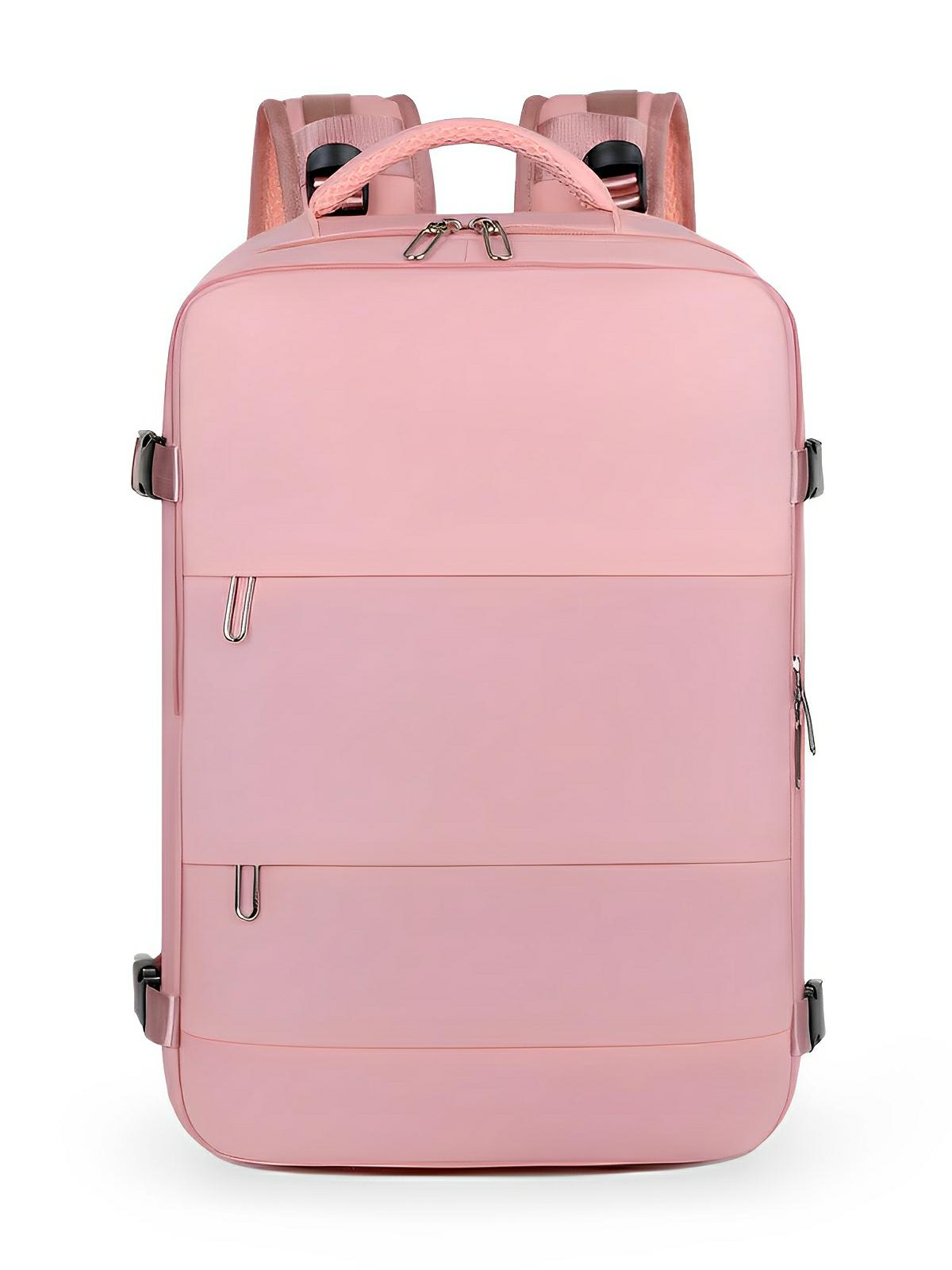 Sac à dos voyage, grande capacité, compartiment ordinateur 16 pouces, multifonction, business, unisexe, modèle Daisy - Sac à dos - Rose