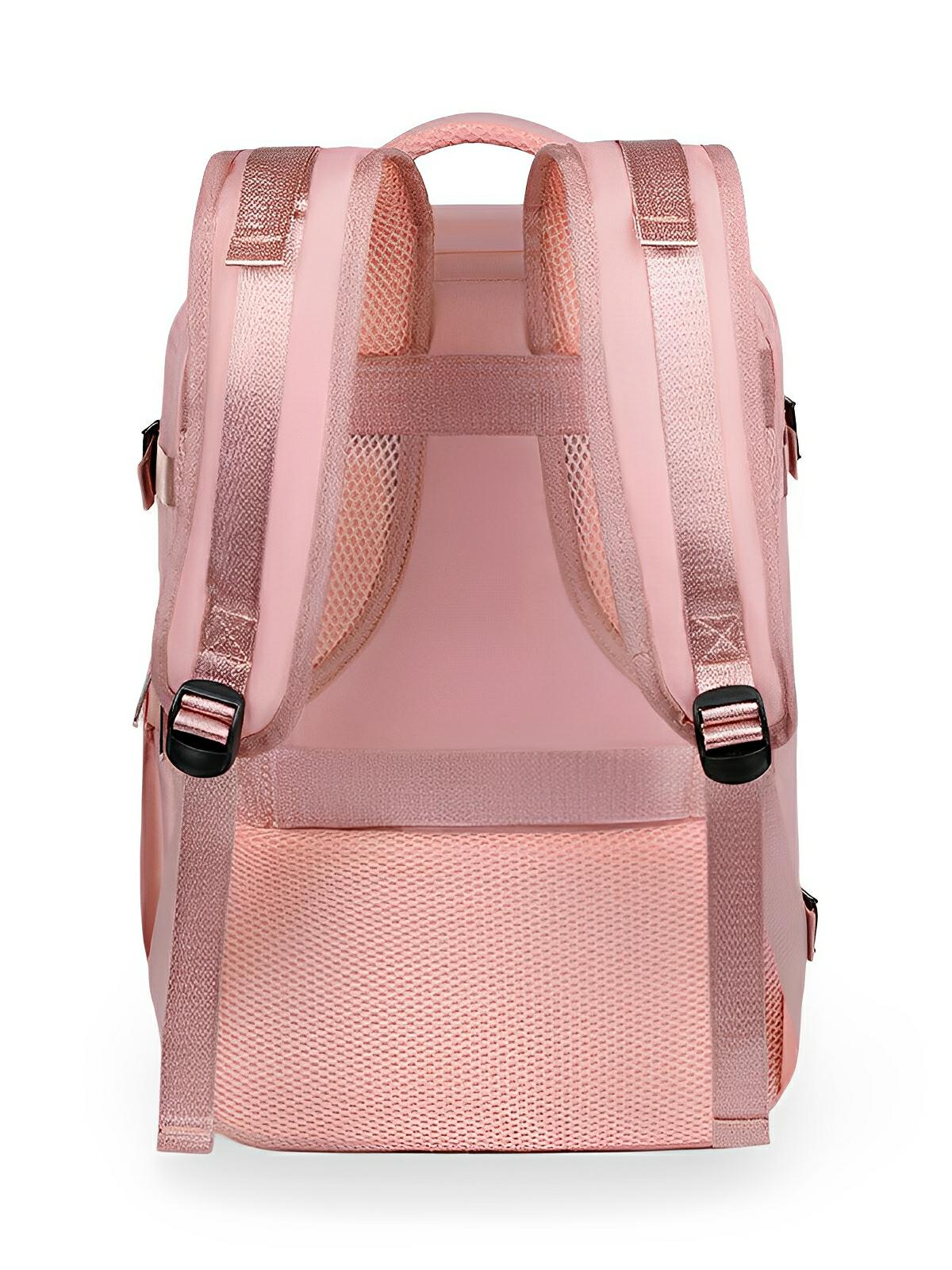 Sac à dos voyage, grande capacité, compartiment ordinateur 16 pouces, multifonction, business, unisexe, modèle Daisy - Sac à dos - Rose