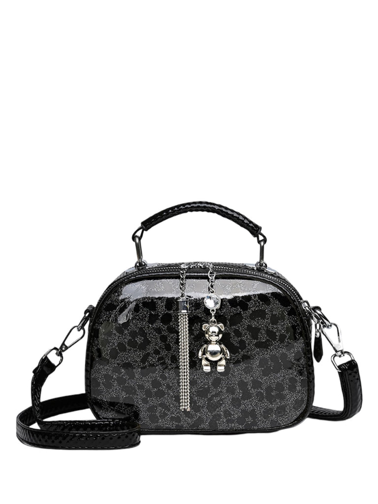 Sac à main bandoulière femme, sac à main à motif brillant, sac porté travers compact, chic fantaisie, mini sac rigide, modèle Audrey - Sac à main - Style 4