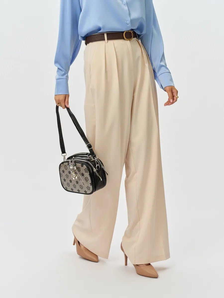 Sac à main bandoulière femme, sac à main à motif brillant, sac porté travers compact, chic fantaisie, mini sac rigide, modèle Audrey - Sac à main - Style 2