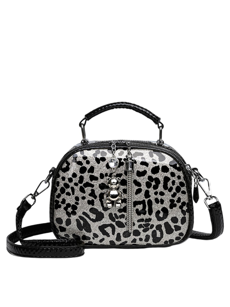 Sac à main bandoulière femme, sac à main à motif brillant, sac porté travers compact, chic fantaisie, mini sac rigide, modèle Audrey - Sac à main - Style 3