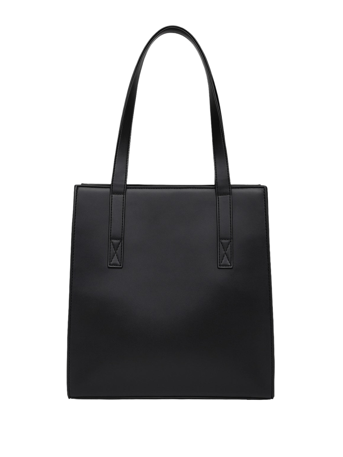 Sac à main cabas femme, grand format, porté épaule, compartiment ordinateur, fermeture zippée, sac école femme, modèle Othilie - Sac à main - Noir