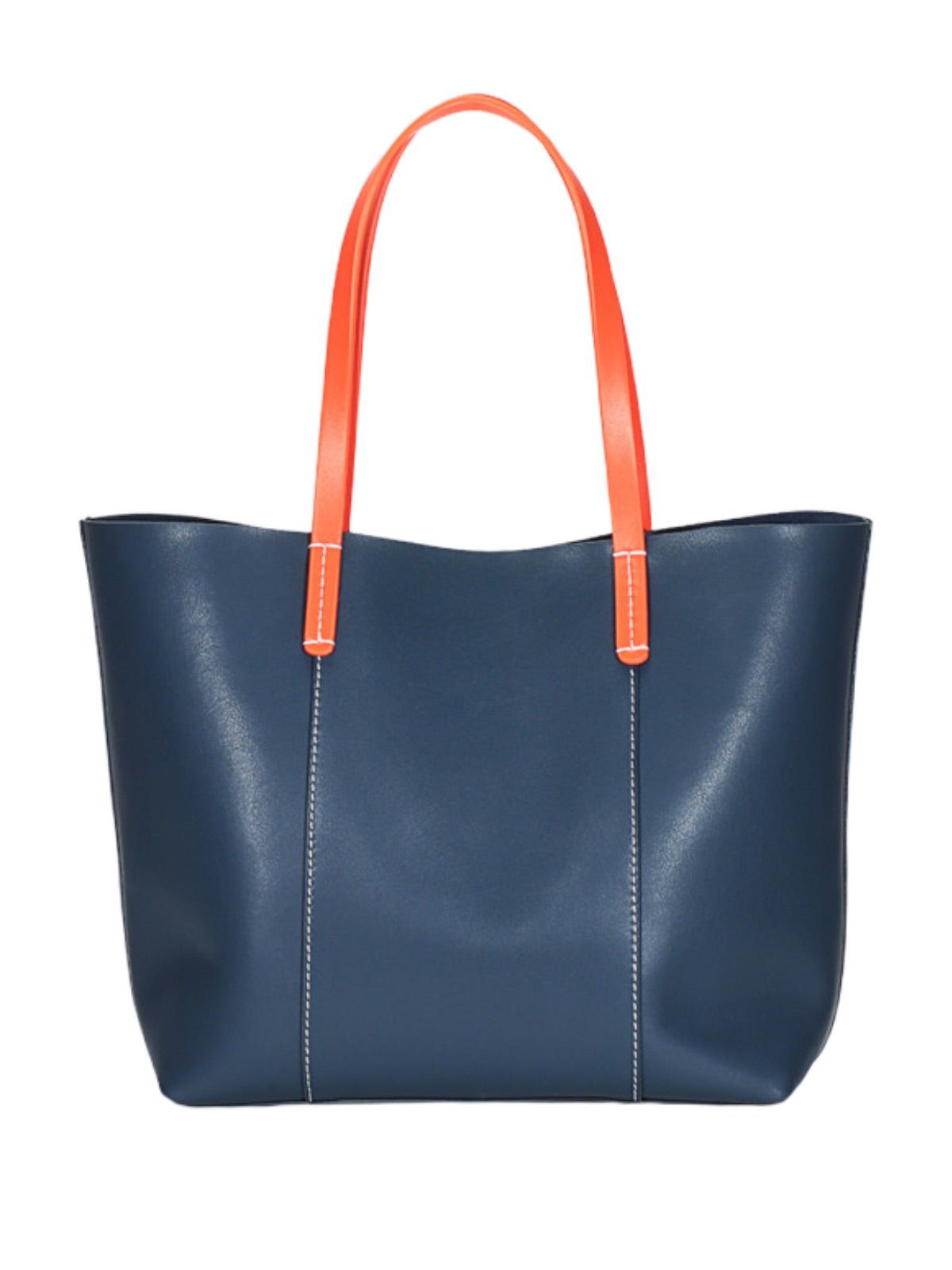 Sac à main en cuir femme, grand sac souple, sac épaule léger, sac bureau femme, sac pliable quotidien, sac cabas en cuir femme, modèle Galle - Sac à main - Bleu