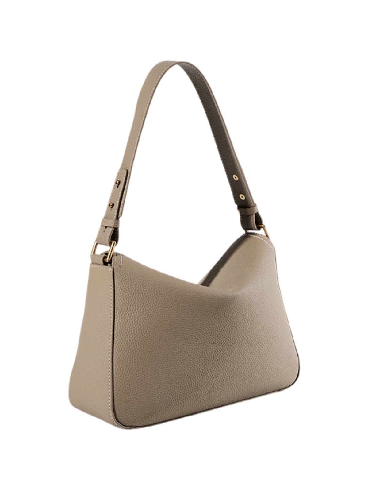 Sac à main en cuir femme, sac porté épaule, sac porté main, idéal pour le quotidien, sac à rabat chic, sac de ville spacieux, modèle Bérisse - Sac à main - Beige