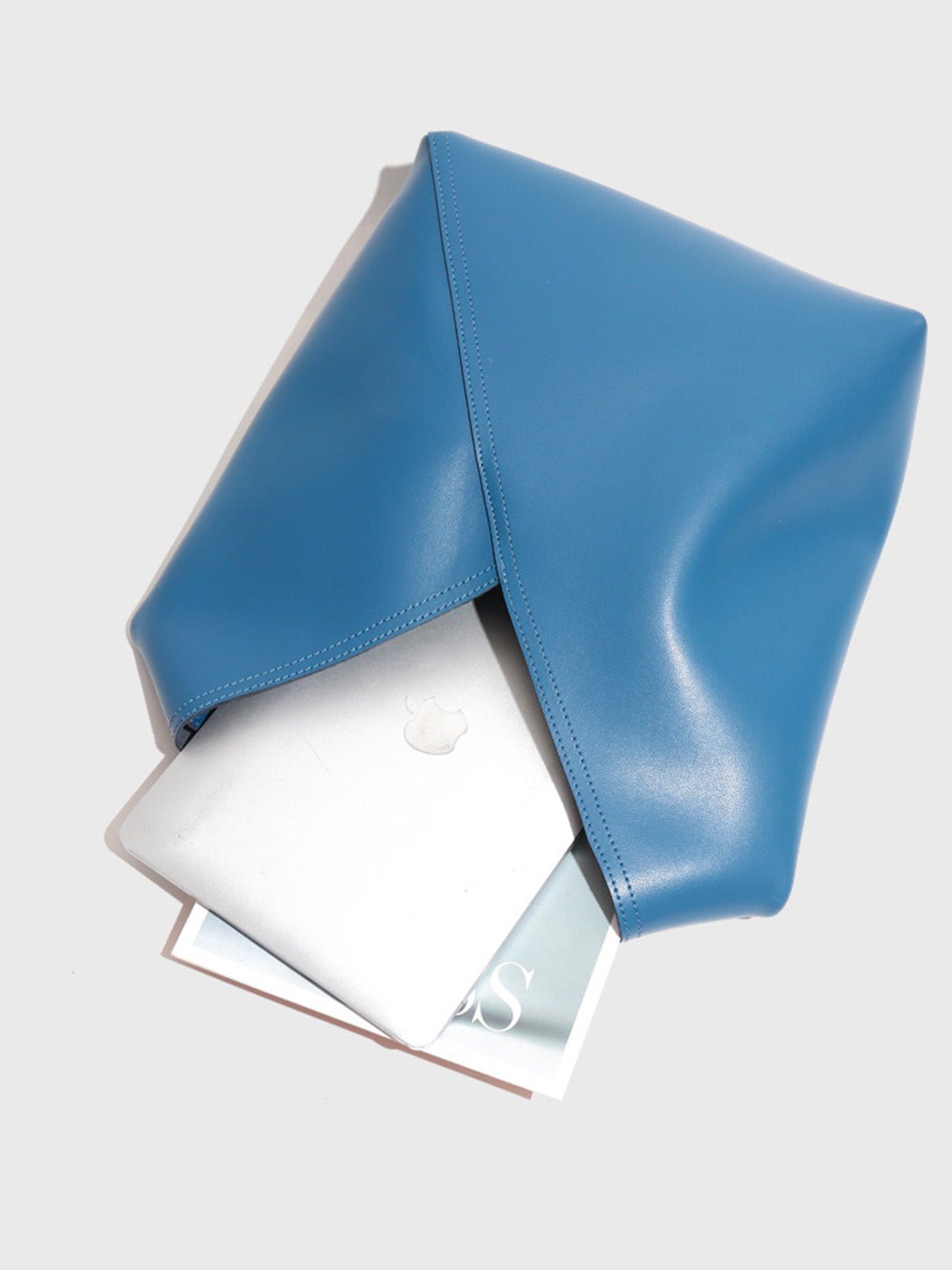Sac à main femme cuir souple, grand sac seau, hobo porté épaule, sac tressé tendance, sac cabas grande capacité, sac moderne y2k, modèle Tisao - Sac à main - Bleu