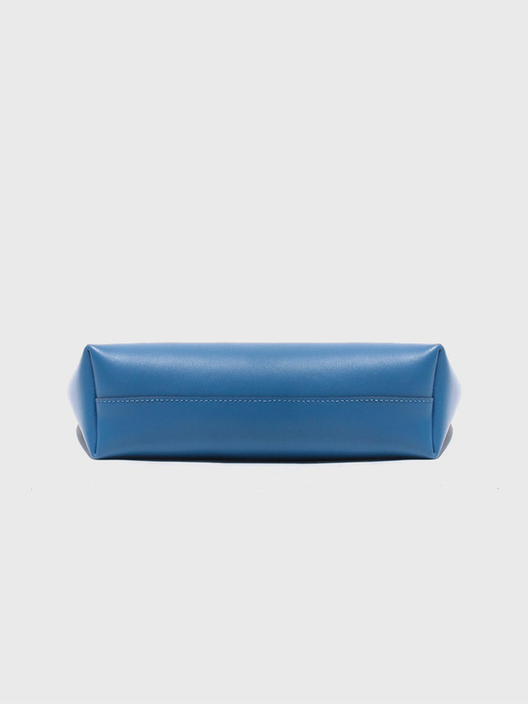 Sac à main femme cuir souple, grand sac seau, hobo porté épaule, sac tressé tendance, sac cabas grande capacité, sac moderne y2k, modèle Tisao - Sac à main - Bleu