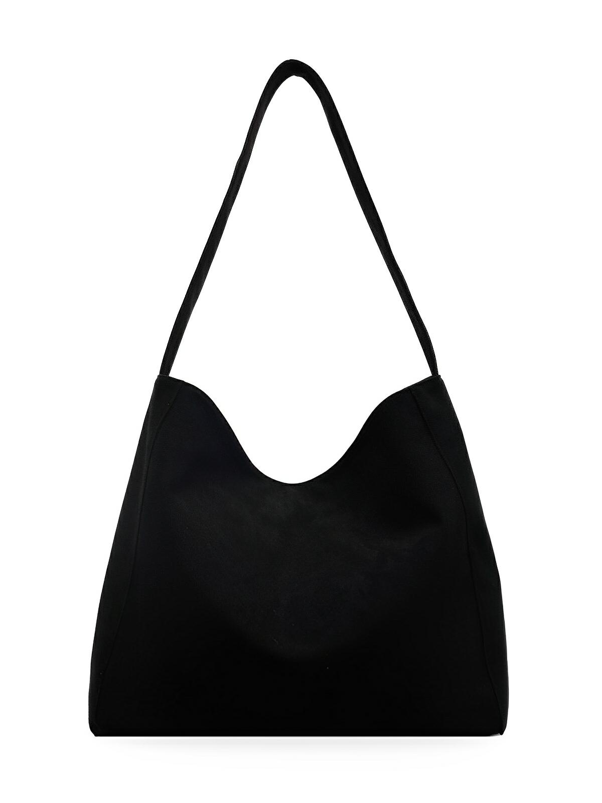 Sac à main femme, grand cabas en suédine, style urbain, polyvalent et tendance, modèle Caroline - Sac à main - Noir