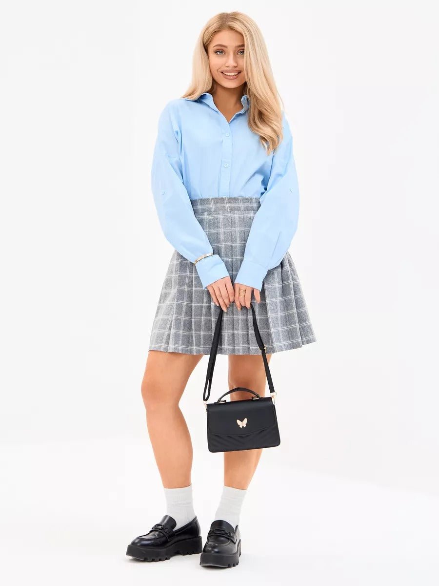 Sac à main papillon en simili vegan, sac bandoulière femme, sac porté épaule chic, petit sac rigide femme, sac rabat aimanté, modèle Barbara - Sac à main - Noir
