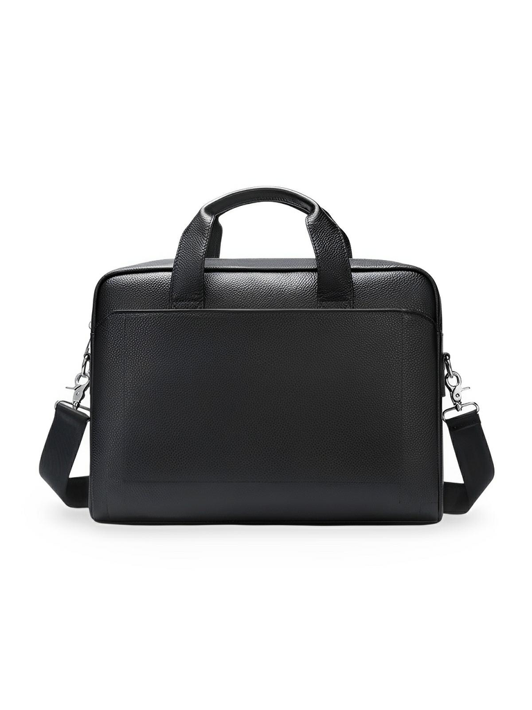 Sac bandoulière en cuir, pour homme, format A4, multi - poches, modèle Fadri - Sac Bandoulière - Noir