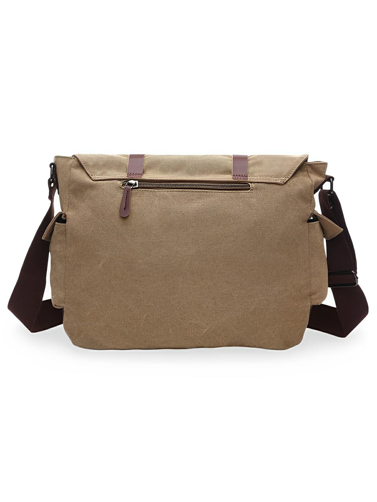 Sac bandoulière en toile et simili vegan, réglable, à usage quotidien, modèle Pascalin - Sac Bandoulière - Beige