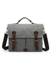 Sac bandoulière en toile, sacoche pour ordinateur 13 pouces, sac messager vintage homme, modèle Justin - Sac Bandoulière - Gris