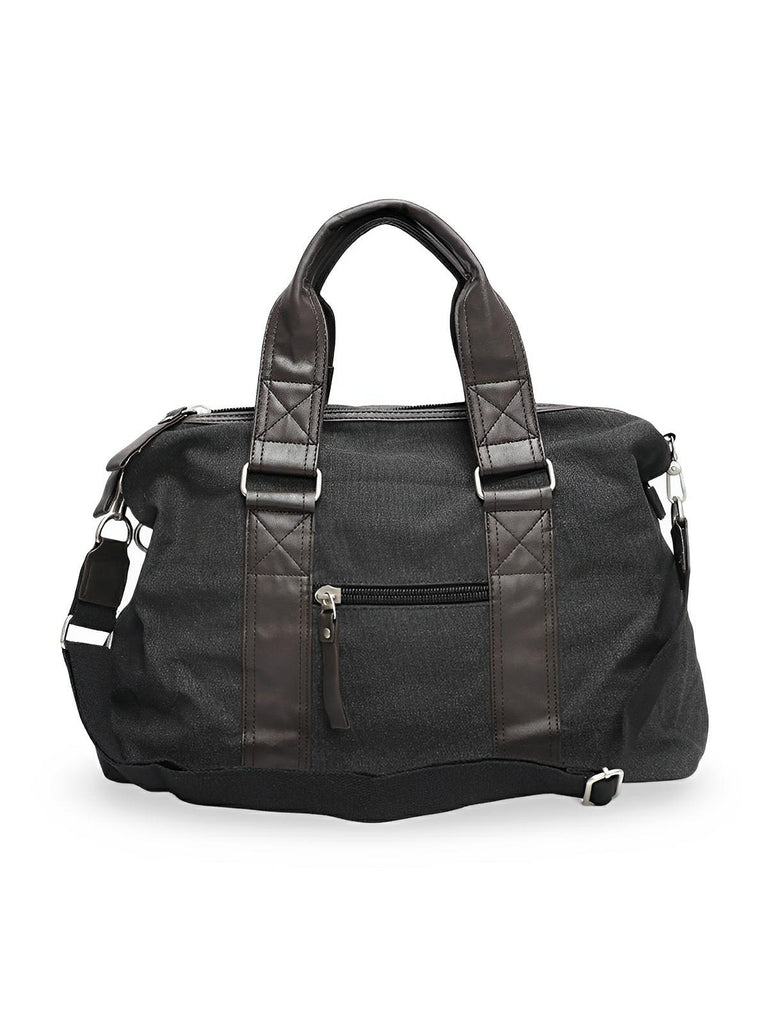 Sac bandoulière en toile, unisexe, grand sac week - end, bandoulière réglable, multi - fonctions, modèle Iman - Sac Bandoulière - Gris foncé