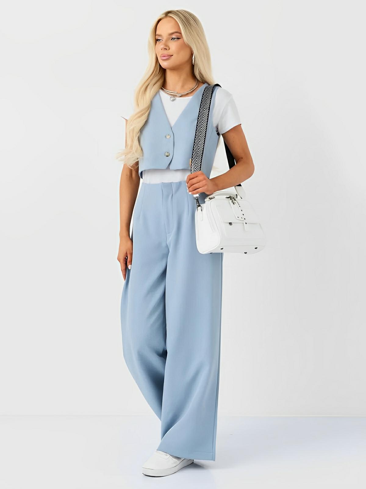 Sac bandoulière femme, grand format, simili vegan, poches multiples, bandoulières interchangeables, zip sécurisé, style moderne, modèle Karine - Sac Bandoulière - Blanc