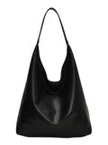 Sac cabas tendance femme, grand format, design minimaliste, simili vegan souple, usage quotidien, modèle Joanny - Sac Bandoulière - Noir