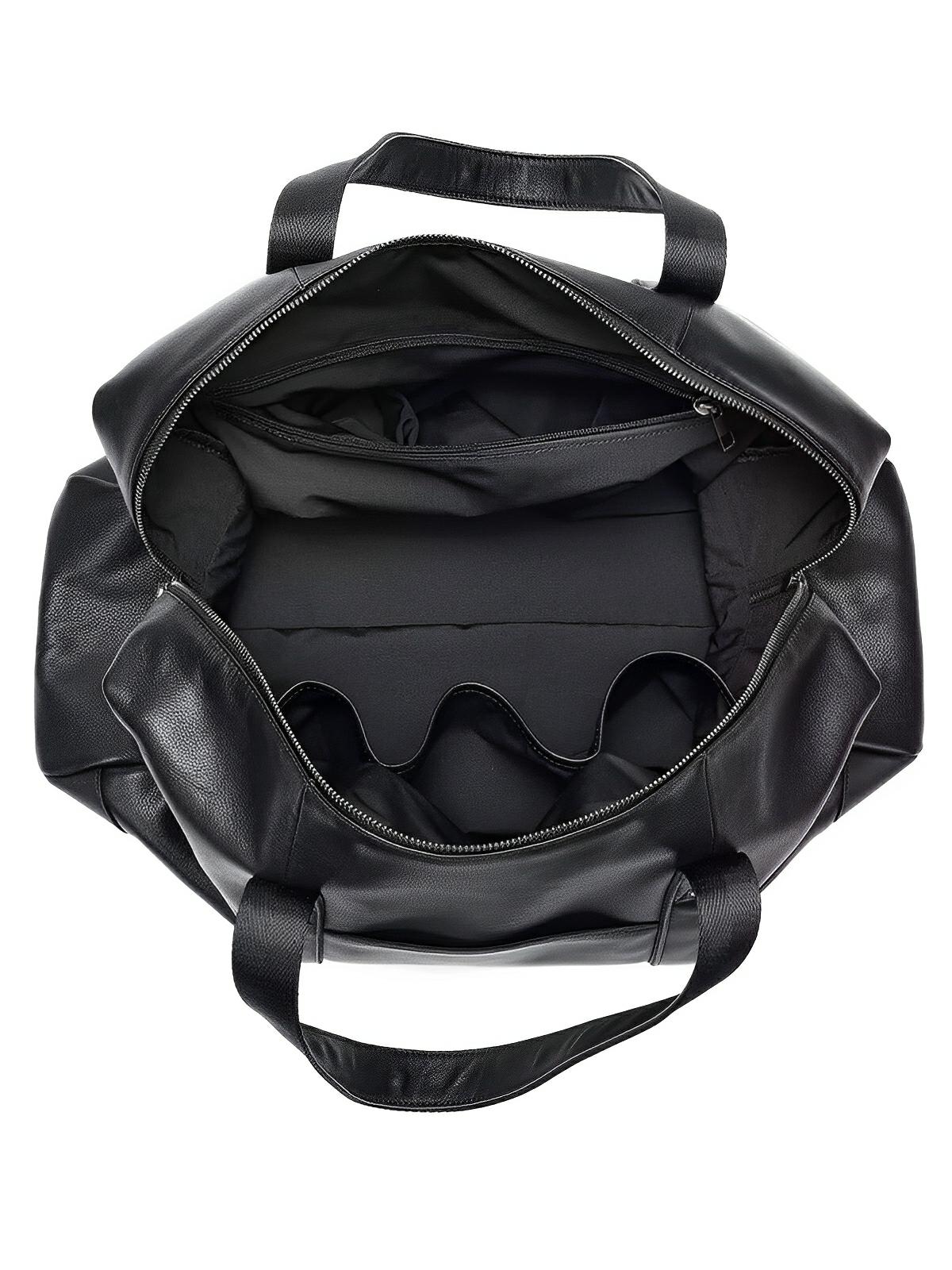 Sac de voyage d'affaires en cuir, pour l'homme actif, modèle Dagobert - Sac de voyage - Noir