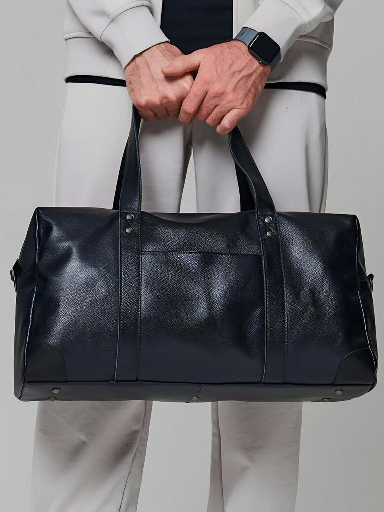 Sac de voyage d'affaires en cuir, pour l'homme actif, modèle Dagobert - Sac de voyage - Noir