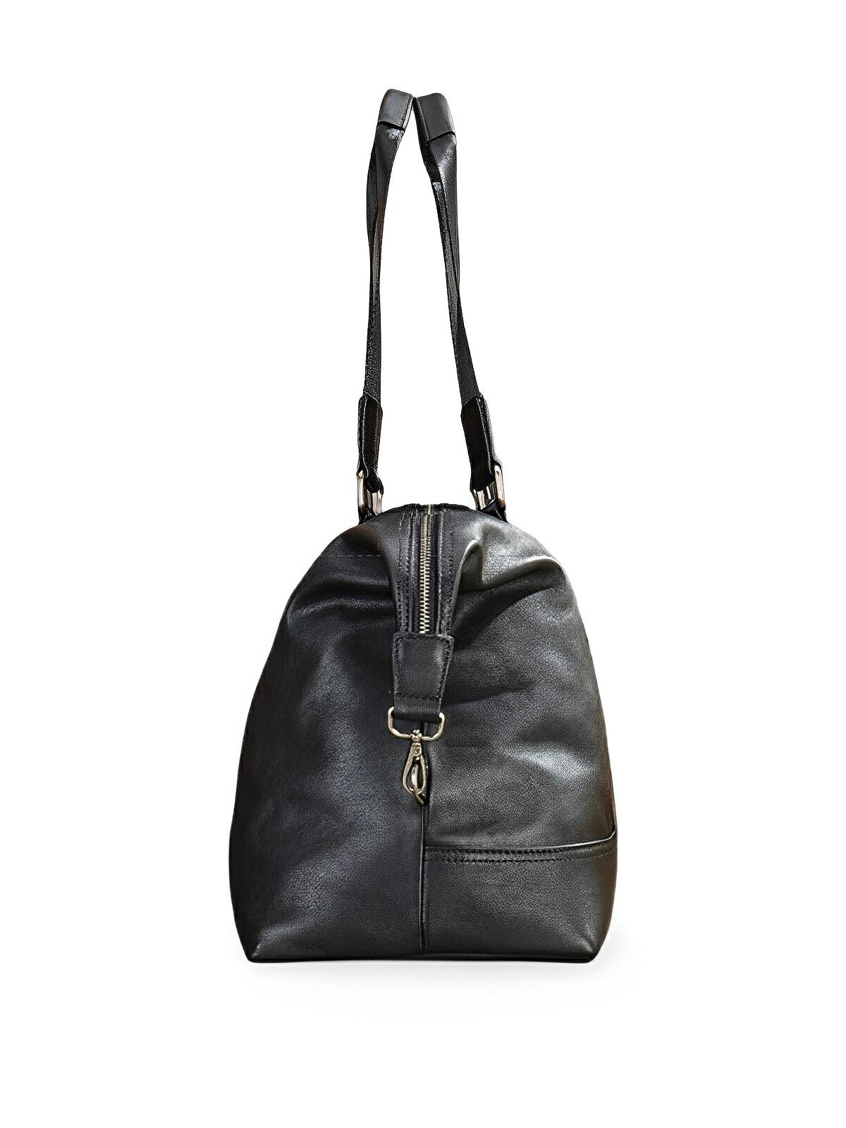 Sac de voyage en cuir homme, grande capacité, imperméable, idéal pour les week - end et le sport, modèle Taurin - Sac de voyage - Noir