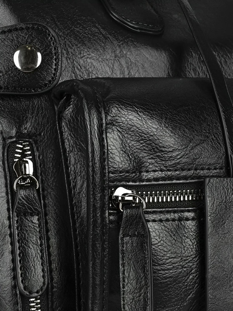 Sac de voyage homme, grand format, multi - poches, sac de week - end, modèle Josmin - Sac de voyage - Noir