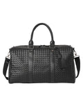 Sac de voyage mixte style luxe, sac de sport, sac week end, sac à main business, sac bandoulière noir tressé, vacances, modèle Zulma - Sac de voyage - Noir