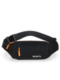 Sacoche banane de sport, unisexe, ceinture réglable, poches multiples, léger et pratique, modèle Usain - Sacoche - Noir