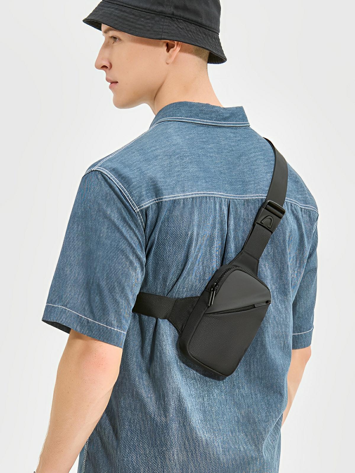 Sacoche bandoulière compact et imperméable, légère, résistante, poches multiples, modèle Livo - Sacoche - Noir