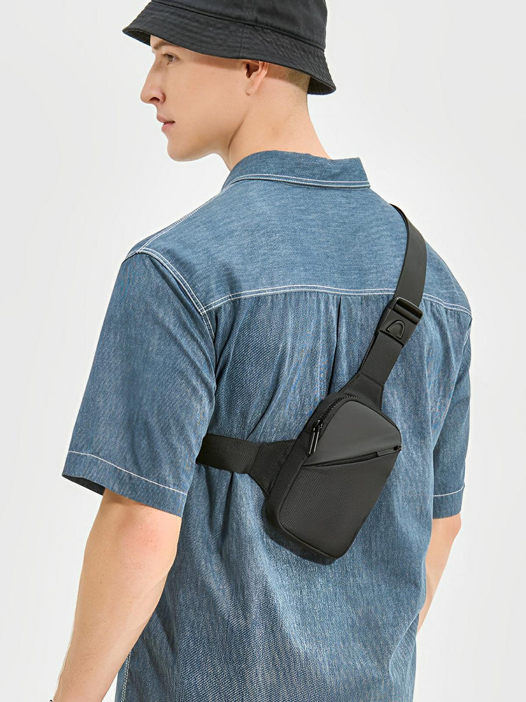 Sacoche bandoulière compact et imperméable, légère, résistante, poches multiples, modèle Livo - Sacoche - Noir