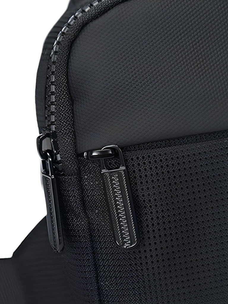 Sacoche bandoulière compact, homme, nylon résistant, léger, design minimaliste, usage quotidien, modèle Luk - Sacoche - Noir
