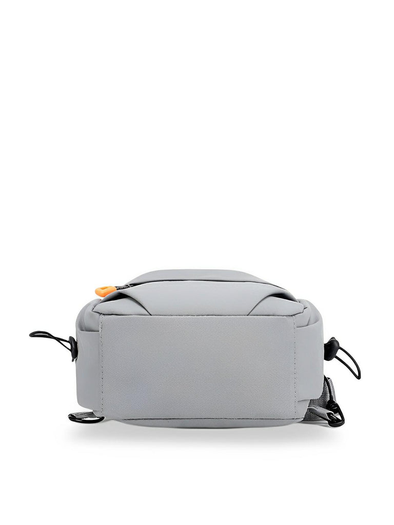 Sacoche bandoulière homme, compact et légère, tissu déperlant, multi - compartiments, port USB intégré, modèle Alvin - Sacoche - Gris