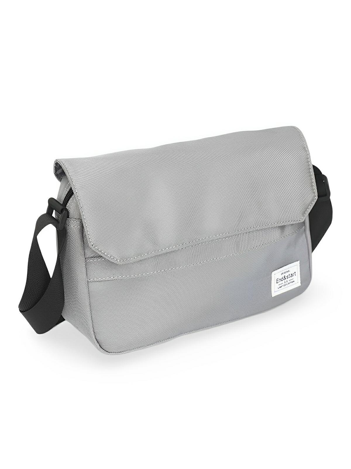 Sacoche bandoulière homme, toile résistante, compact, poches multiples, modèle Loris - Sacoche - Gris