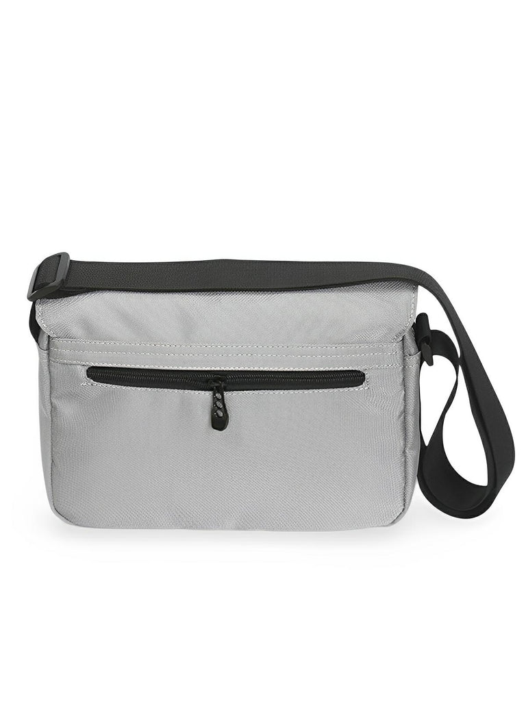 Sacoche bandoulière homme, toile résistante, compact, poches multiples, modèle Loris - Sacoche - Gris