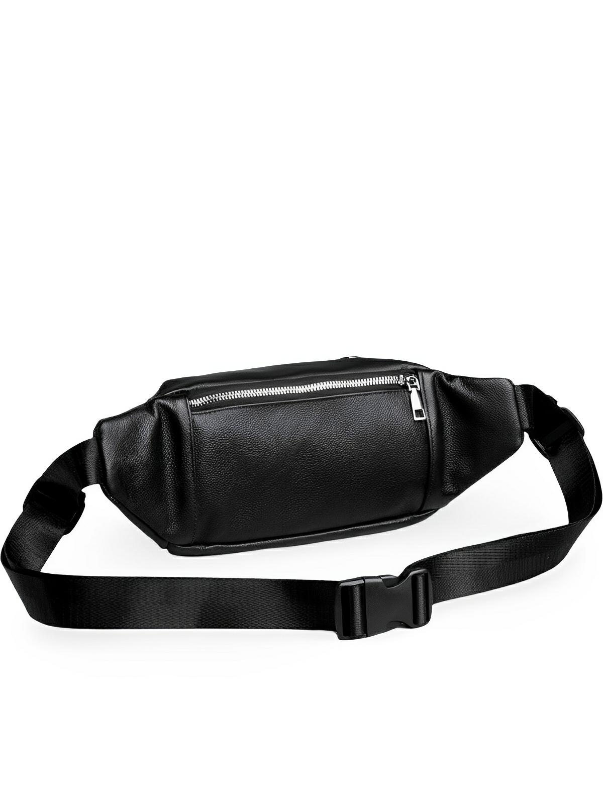 Sacoche ceinture banane en cuir, pour homme, sacoche multifonction, modèle Sam - Sacoche - Noir